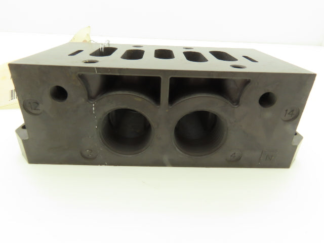 Numatics Aventics R432031847 Pneumatic Manifold Subbase 1" NPT for Ceram Series