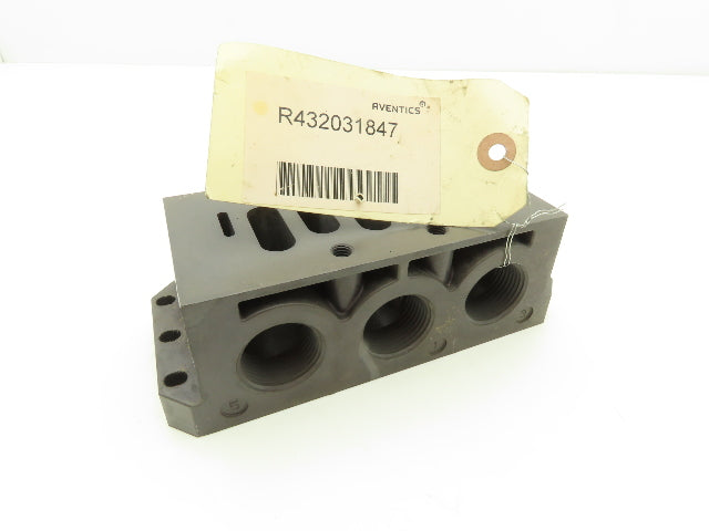 Numatics Aventics R432031847 Pneumatic Manifold Subbase 1" NPT for Ceram Series