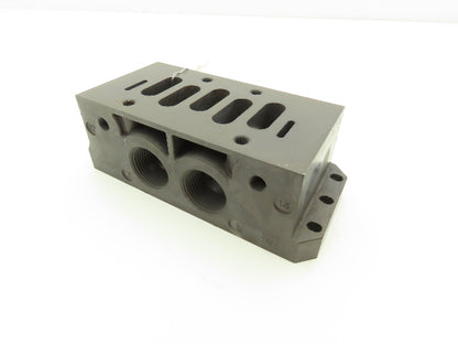 Numatics Aventics R432031847 Pneumatic Manifold Subbase 1" NPT for Ceram Series