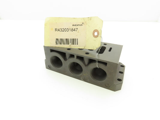 Numatics Aventics R432031847 Pneumatic Manifold Subbase 1" NPT for Ceram Series