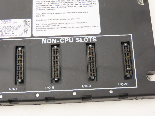 GE Fanuc IC693CPU323W Programmable Controller Base 10 Slot Rack Bus