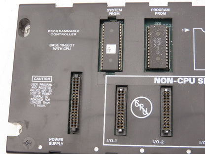 GE Fanuc IC693CPU323W Programmable Controller Base 10 Slot Rack Bus