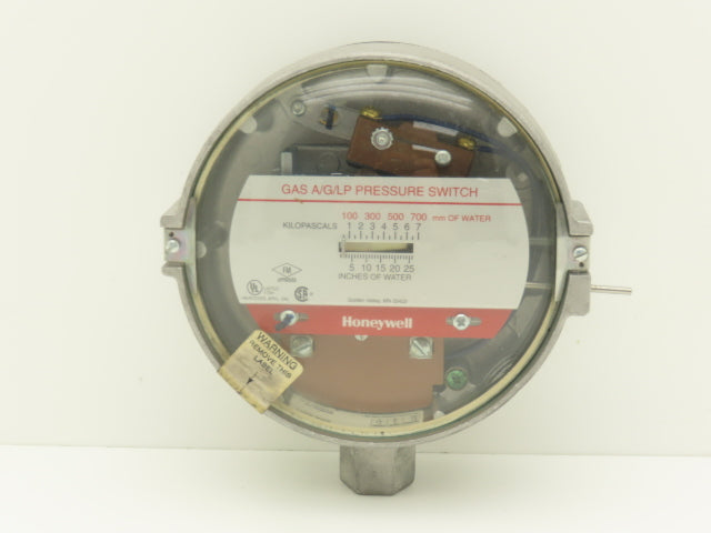 Honeywell C437E 2002 Gas A/G/LP Pressure Switch 100-700mm Of Water