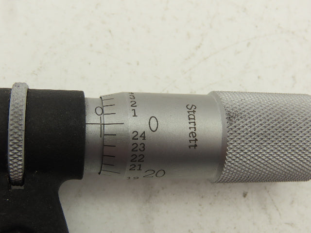 Starrett 436 Outside Micrometer Caliper 6"-7" Range .001 Ratchet Stop Flat Anvil