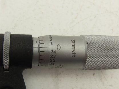 Starrett 436 Outside Micrometer Caliper 6"-7" Range .001 Ratchet Stop Flat Anvil