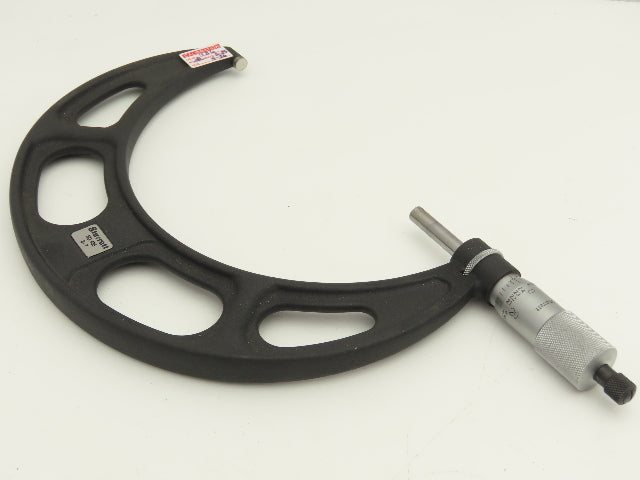 Starrett 436 Outside Micrometer Caliper 6"-7" Range .001 Ratchet Stop Flat Anvil