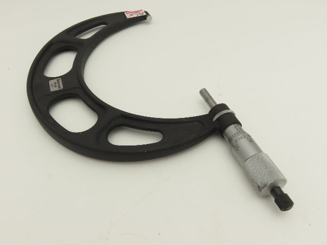 Starrett 436 Outside Micrometer Caliper 6"-7" Range .001 Ratchet Stop Flat Anvil
