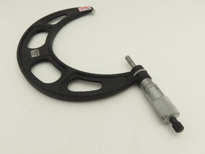 Starrett 436 Outside Micrometer Caliper 6"-7" Range .001 Ratchet Stop Flat Anvil