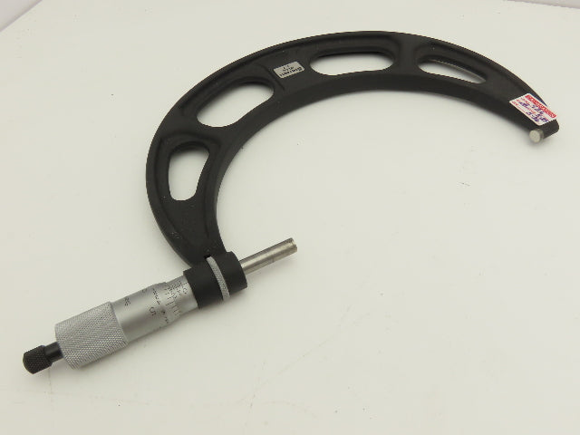 Starrett 436 Outside Micrometer Caliper 6"-7" Range .001 Ratchet Stop Flat Anvil