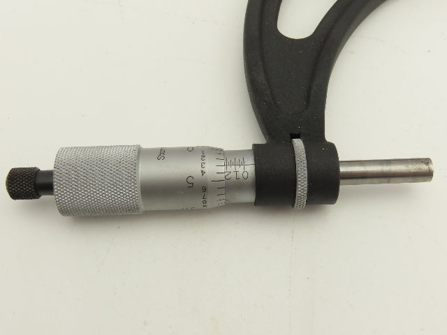 Starrett 436 Outside Micrometer Caliper 6"-7" Range .001 Ratchet Stop Flat Anvil