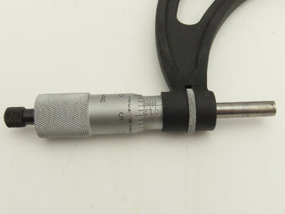 Starrett 436 Outside Micrometer Caliper 6"-7" Range .001 Ratchet Stop Flat Anvil