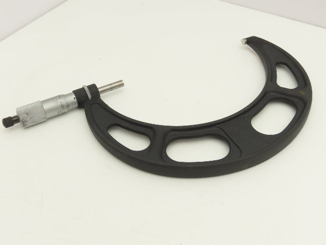 Starrett 436 Outside Micrometer Caliper 6"-7" Range .001 Ratchet Stop Flat Anvil