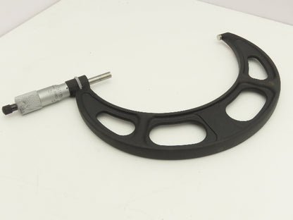 Starrett 436 Outside Micrometer Caliper 6"-7" Range .001 Ratchet Stop Flat Anvil