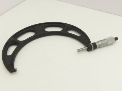 Starrett 436 Outside Micrometer Caliper 6"-7" Range .001 Ratchet Stop Flat Anvil