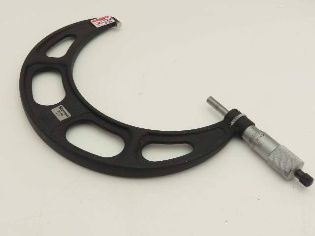 Starrett 436 Outside Micrometer Caliper 6"-7" Range .001 Ratchet Stop Flat Anvil