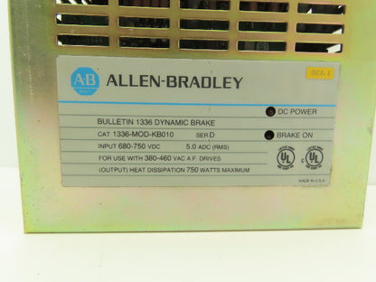 Allen Bradley 1336-MOD-KB010 Dynamic Brake Ser D 750VDC 750W DC Resistor