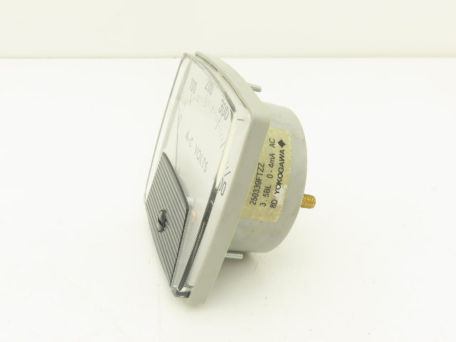 Yokogawa 250339FTZZ Panel Meter Ac Volts Dial Gauge 0-400 Deviation 3.5" OD