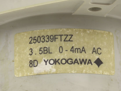 Yokogawa 250339FTZZ Panel Meter Ac Volts Dial Gauge 0-400 Deviation 3.5" OD