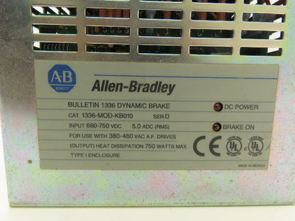 Allen Bradley 1336-MOD-KB010 Dynamic Brake Ser D 750VDC 750W DC Resistor