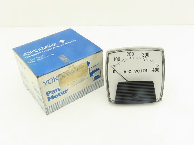 Yokogawa 250339FTZZ7 Panel Meter AC Volts Dial Gauge 0-400 Deviation 3.5" OD