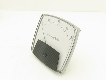 Yokogawa 250440PDPD Panel Meter AC Amperes Dial Gauge 0-80 Deviation 4.5"