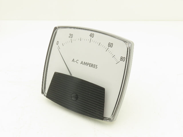 Yokogawa 250440PDPD Panel Meter AC Amperes Dial Gauge 0-80 Deviation 4.5"