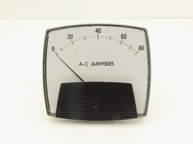 Yokogawa 250440PDPD Panel Meter AC Amperes Dial Gauge 0-80 Deviation 4.5"