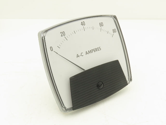 Yokogawa 250440PDPD Panel Meter AC Amperes Dial Gauge 0-80 Deviation 4.5"