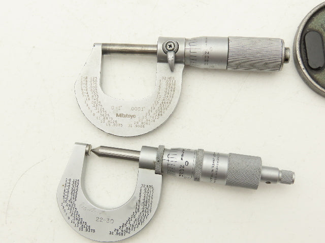 Scherr Tumico Mitutoyo 115-153 Outside Micrometer 0-1" Range Mixed Lot of 4