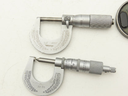 Scherr Tumico Mitutoyo 115-153 Outside Micrometer 0-1" Range Mixed Lot of 4