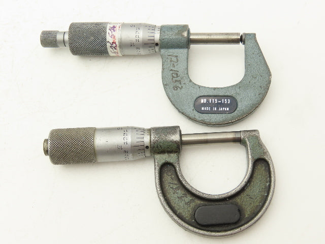 Scherr Tumico Mitutoyo 115-153 Outside Micrometer 0-1" Range Mixed Lot of 4
