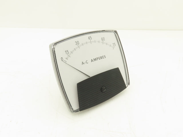 Yokogawa YEW-250440LSPB Panel Meter AC Amperes Dial Gauge 0-75 Deviation 4.5"