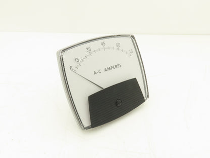 Yokogawa YEW-250440LSPB Panel Meter AC Amperes Dial Gauge 0-75 Deviation 4.5"