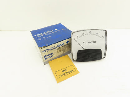Yokogawa YEW-250440LSPB Panel Meter AC Amperes Dial Gauge 0-75 Deviation 4.5"