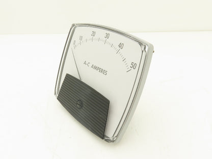 Yokogawa 250440NTNT Panel Meter AC Amperes Dial Gauge 0-50 Deviation 4.5"