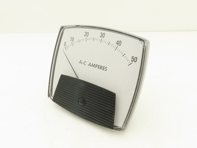 Yokogawa 250440NTNT Panel Meter AC Amperes Dial Gauge 0-50 Deviation 4.5"