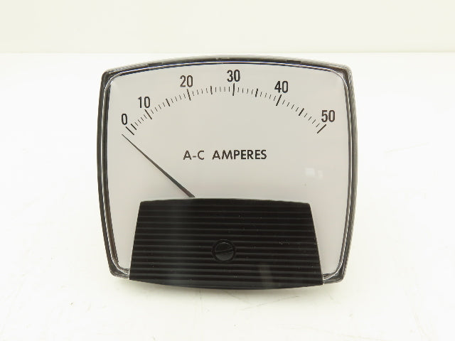 Yokogawa 250440NTNT Panel Meter AC Amperes Dial Gauge 0-50 Deviation 4.5"
