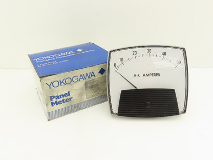 Yokogawa 250440NTNT Panel Meter AC Amperes Dial Gauge 0-50 Deviation 4.5"
