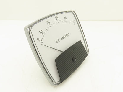 Yokogawa 250440NTNT Panel Meter AC Amperes Dial Gauge 0-50 Deviation 4.5"