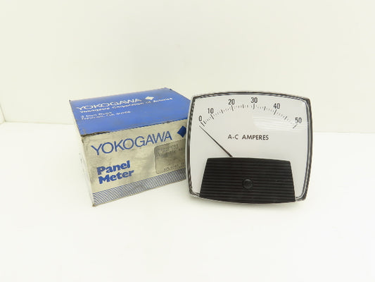 Yokogawa 250440NTNT Panel Meter AC Amperes Dial Gauge 0-50 Deviation 4.5"