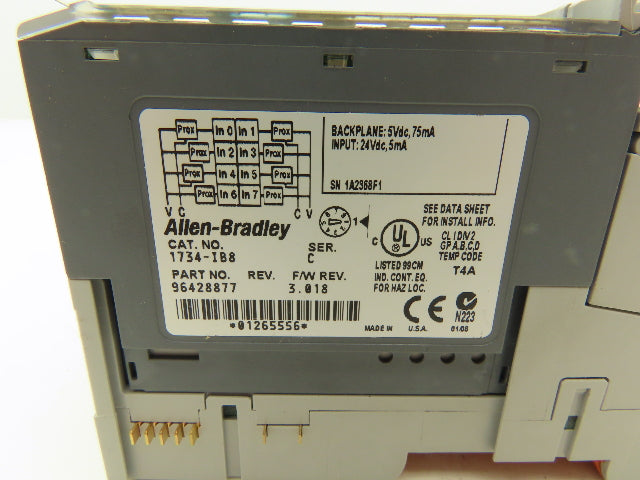 Allen Bradley 1734-IB8 Point I/O 8Pt Digital Input Module 24VDC Ser C Lot of 13