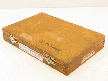 Mitutoyo 129-127 Depth Micrometer 0-4" Range with 4 Rods 2.5" Base DMC 2.5-4"