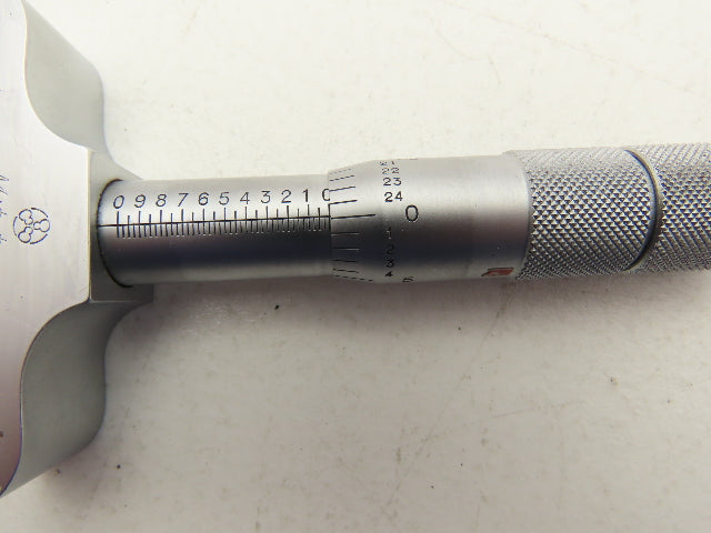 Mitutoyo 129-127 Depth Micrometer 0-4" Range with 4 Rods 2.5" Base DMC 2.5-4"