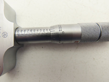 Mitutoyo 129-127 Depth Micrometer 0-4" Range with 4 Rods 2.5" Base DMC 2.5-4"