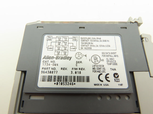 Allen Bradley 1734-OW4 Point I/O 4Pt Digital Output Module 24VDC Ser C