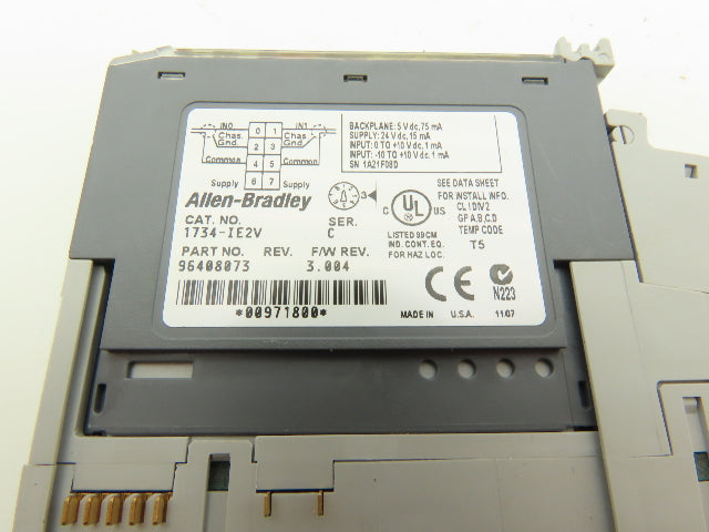 Allen Bradley 1734-IE2V Point I/O 2Pt Analog Input Module 24VDC Ser C