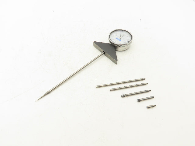 Fowler 52-125-006 Dial Depth Gage 0-22" .001" 4"Base with 6 Rods Complete Set