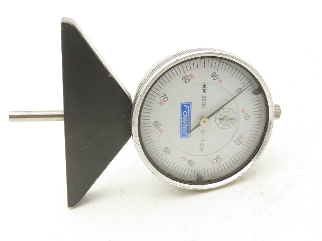 Fowler 52-125-006 Dial Depth Gage 0-22" .001" 4"Base with 6 Rods Complete Set