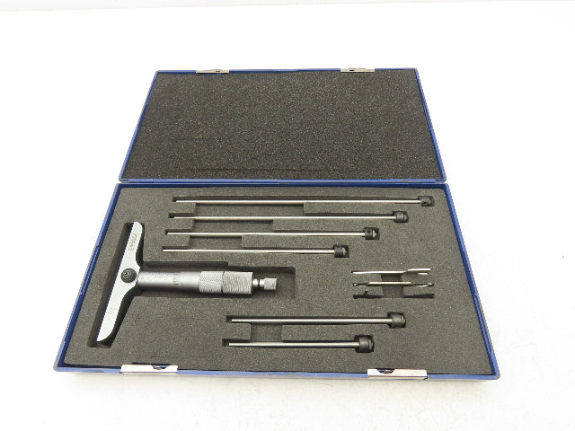 Fowler 52-225-116-0 Depth Micrometer 0-6" .001" 4"Base 6 Rods Complete Set