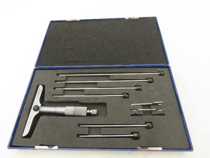 Fowler 52-225-116-0 Depth Micrometer 0-6" .001" 4"Base 6 Rods Complete Set